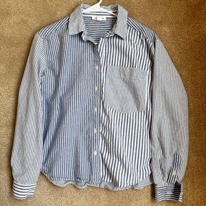 Beach Lunch Lounge Striped Button Up Long Sleeve
